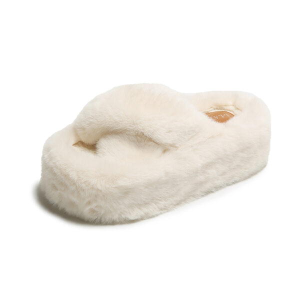 Cross Fluffy Slippers Women's Thickened Warm - Image 2