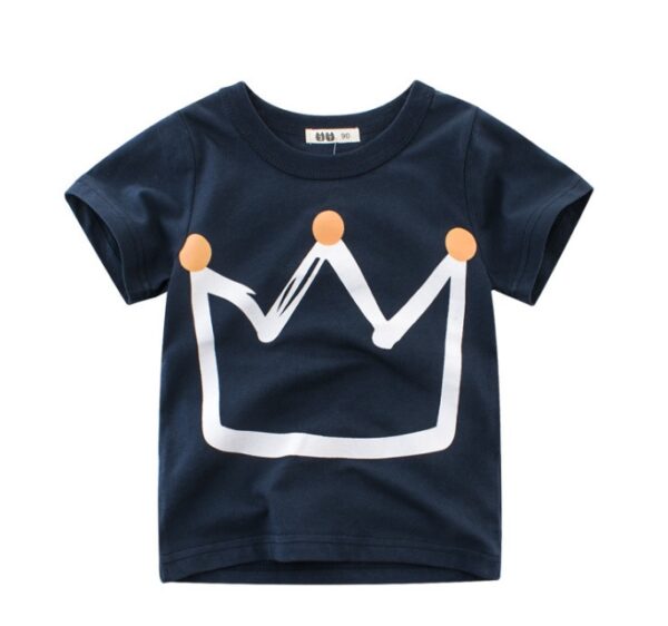 Children's Wear Summer New Korean Children's Boys Cotton T-shirt Men's Treasure In Children's Short Sleeves - Image 3