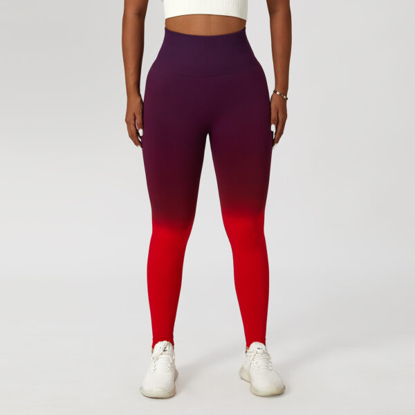 Gradient Fitness High Waist Sportswear Tight Outdoor Pants - Image 6