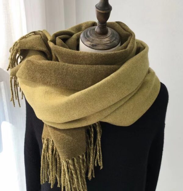 Double-sided Artificial Australian Wool Scarf Shawl - Image 4
