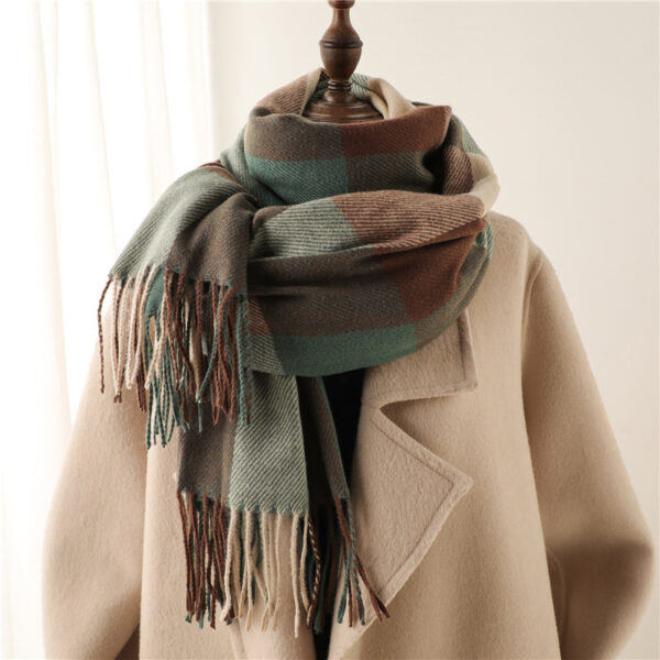 Thick Warm Outer Shawl Tassel South Korea Artificial Cashmere Scarf - Image 3