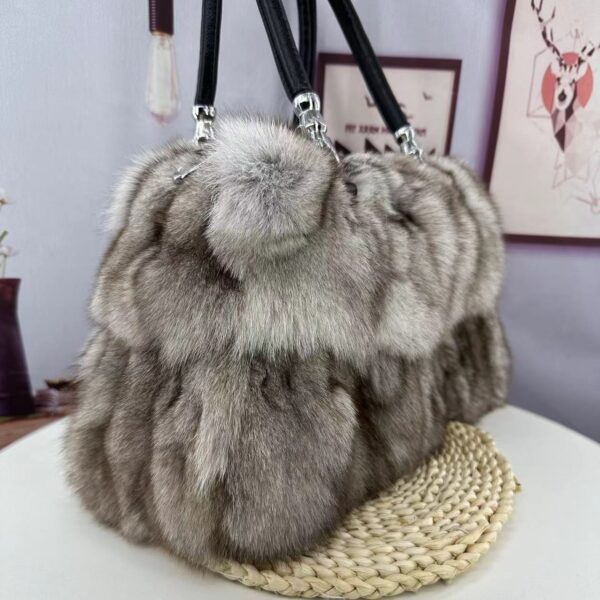 Women's Korean-style One-shoulder Crossbody Fox Fur Bag - Image 2
