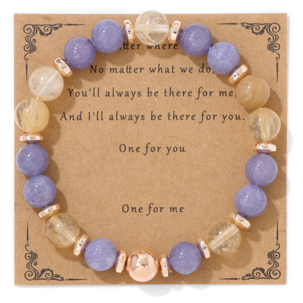 Stone Bead Men's And Women's Bracelet Haematite - Image 3