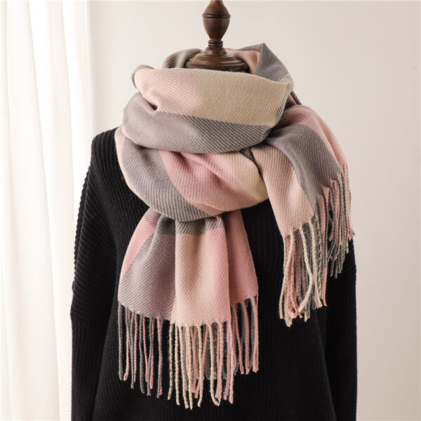 Thick Warm Outer Shawl Tassel South Korea Artificial Cashmere Scarf - Image 9