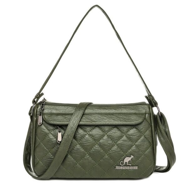 PU Soft Leather Textured Crossbody Bag - Image 6