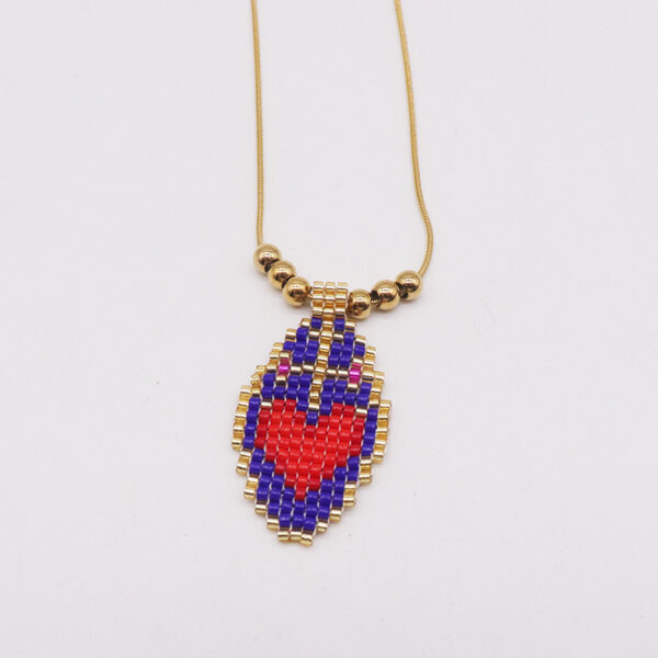 Ethnic I Love Tag Stainless Steel Necklace Handmade - Image 9