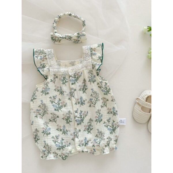 Summer Cotton Thin Baby One-pieces Short Sleeve Onesie - Image 5