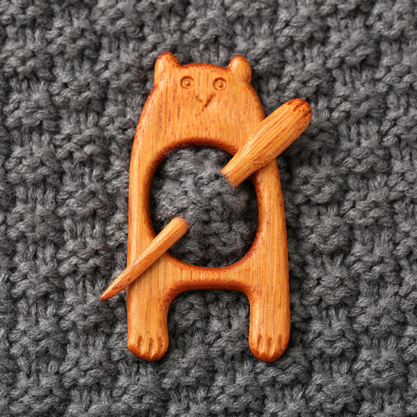 Wooden Animal Carving Brooch Gift - Image 5