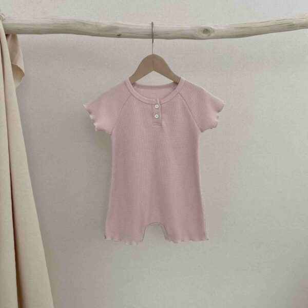 Short Sleeve One-piece Baby Rompers Casual Going Out Rompers - Image 5