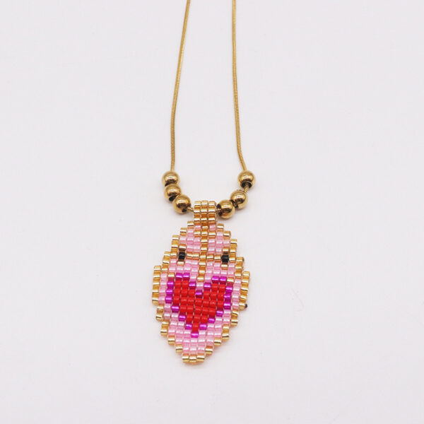 Ethnic I Love Tag Stainless Steel Necklace Handmade - Image 8