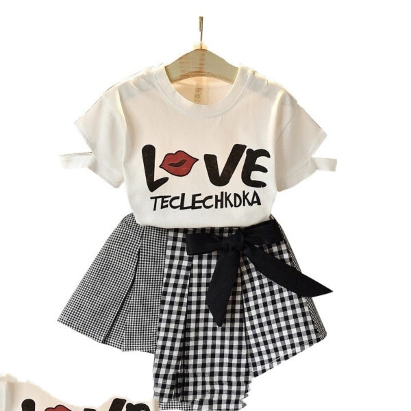 Kids Baby Girls Clothing Sets Summer TShirtsskirt Clothes - Image 6