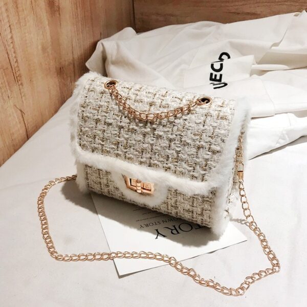 Fashion One Shoulder Printed Plaid Crossbody Bag - Image 5
