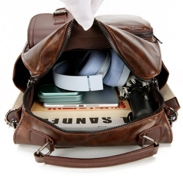 Preppy Style Casual Backpack Large Capacity Retro Schoolbag - Image 6