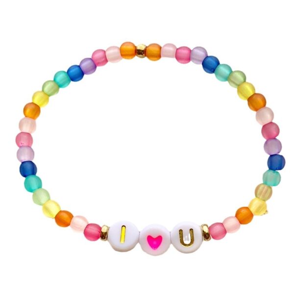 Colorful Dopamine Letter Love Acrylic Bracelet - Image 5