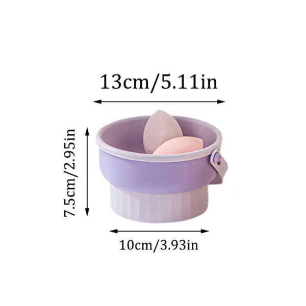 Makeup Brush Cleaning Bowl Beauty Egg Cleaning Tool Storage Set Brush Powder Puff Dry Cleaning Silicone Drying Shelf - Image 6