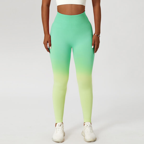Gradient Fitness High Waist Sportswear Tight Outdoor Pants - Image 5