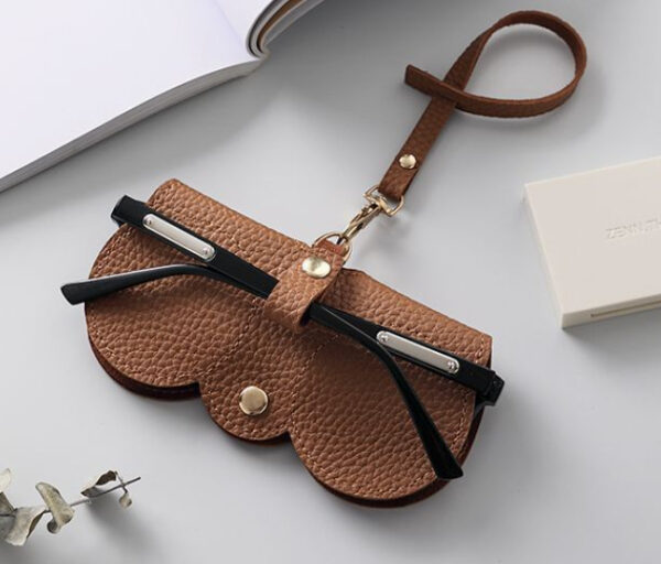 PU Sunglasses Bag Portable Glasses Case Cute Glasses Clip - Image 3