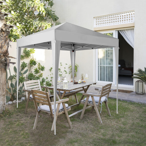 6.5x6.5ft White, No Surrounding Cloth, Folding Shed Oxford Cloth Sprayed Iron Pipe Portable - Image 2