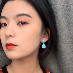 Alloy Design Special-interest Earrings Blue Trendy Earrings