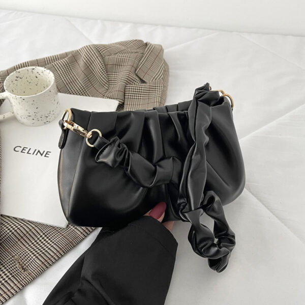 Fashionable Pleated Cloud Casual Fashionable Simple Texture Underarm Shoulder Bag - Image 9