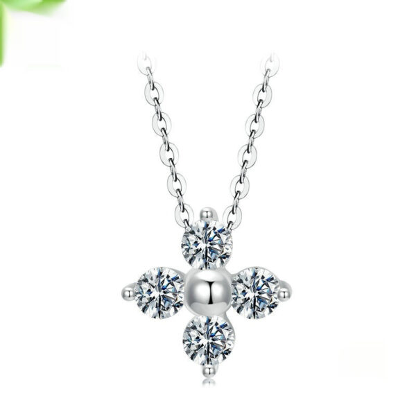 Classic Moissanite Light Luxury Lucky Clavicle Necklace For Women - Image 5