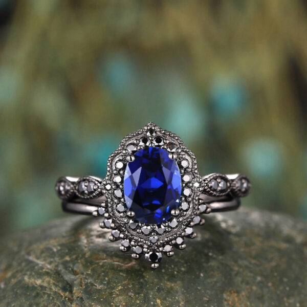 Retro Gun Black Ring Fashion - Image 2