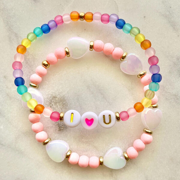Colorful Dopamine Letter Love Acrylic Bracelet - Image 4