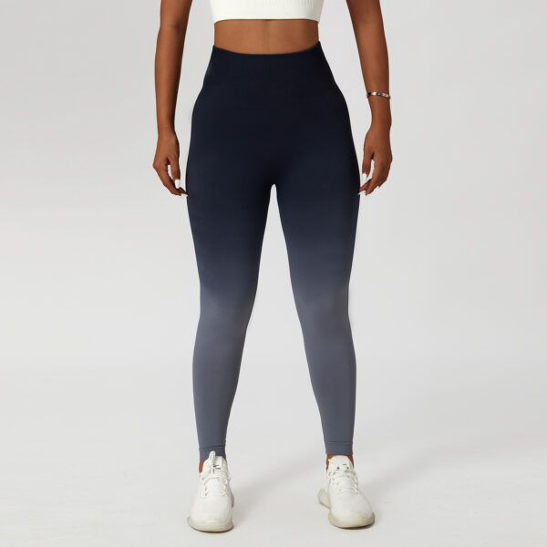 Gradient Fitness High Waist Sportswear Tight Outdoor Pants - Image 9