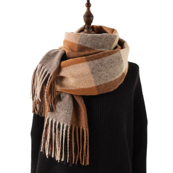 Thick Warm Outer Shawl Tassel South Korea Artificial Cashmere Scarf - Image 7
