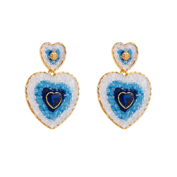 Fashion Multi-layer Love Heart Shape Earrings Women - Image 5