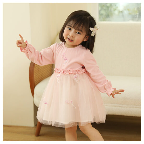 Cute Princess Dress Children's Clothing Puff Mesh Long Sleeve - Image 6