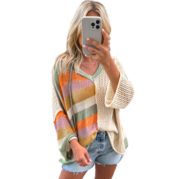 Summer New Pullover V-neck Sweater Women's Casual All-matching - Image 6