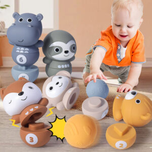 Baby Pile Jenga Bowling Soft Glue Educational Building Blocks Toy