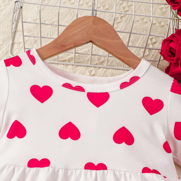 Autumn New Heart Printing Long Sleeve Top Suit - Image 4