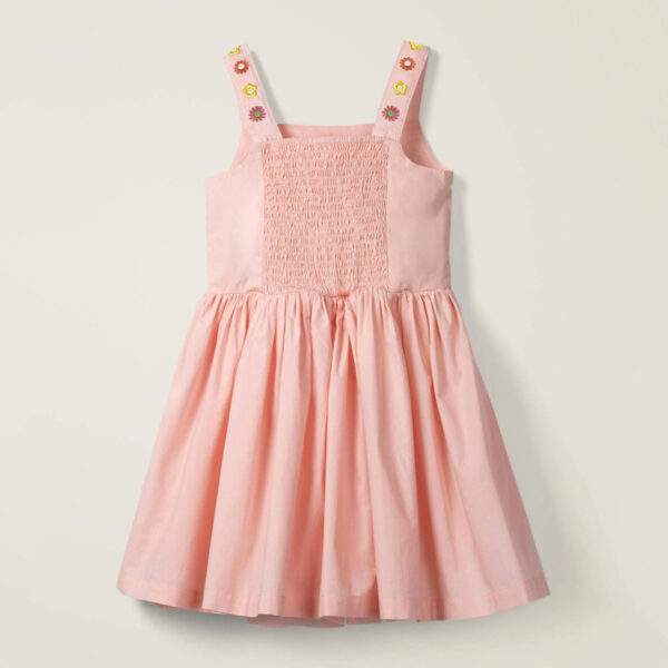 Children's Embroidered Flower Cotton Sleeveless Dress - Image 4