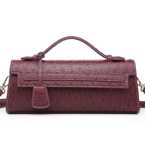 Cute Ostrich Grain Crossbody Shoulder Bag - Image 10