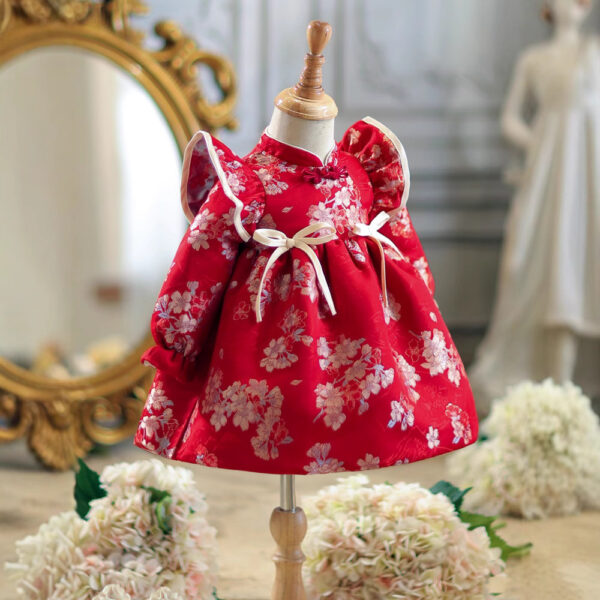 Autumn Children's New Chinese Cheongsam Princess Skirt - Image 5
