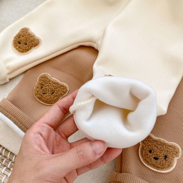 Comfortable Cute Bear Three-dimensional Embroidered Leisure Warm-keeping Pants - Image 7