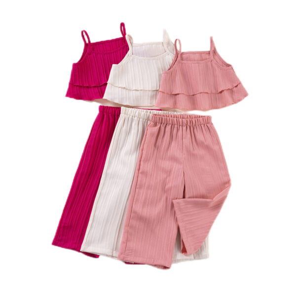 Girls' Trousers Casual And Sweet HAILANG Two-piece Set - Image 3