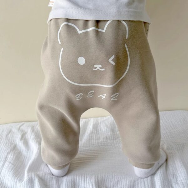 Baby Fleece-lined Cotton Men And Women Baby Single-layer Fleece-lined Cotton Pants - Image 5