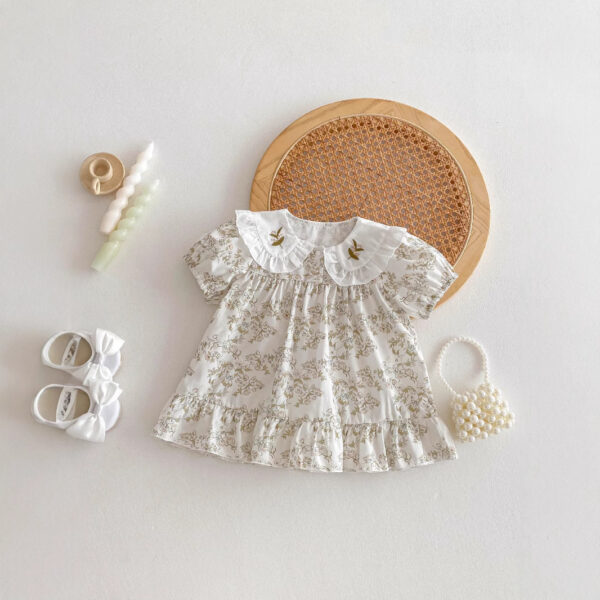 Floral Newborn Outing Dress - Image 5