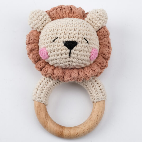 Baby Crochet Animal Rattle Knitted Cartoon Doll Baby Soothing Biteable Toy - Image 5
