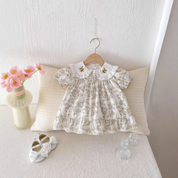 Floral Newborn Outing Dress - Image 3
