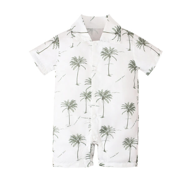 Children's European And American Summer Printed Pattern Short-sleeved Romper - Image 5