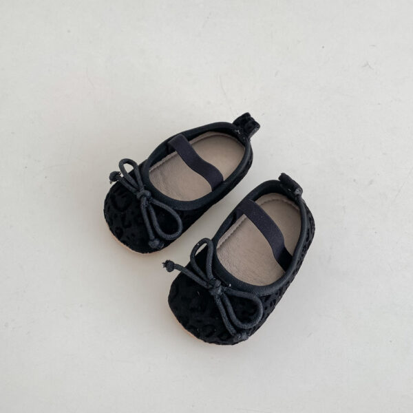 Spring And Autumn Infant Baby Girl Soft Bottom Toddler Shoes Hu Die Knot Leopard Print Round Toe Shoes - Image 8