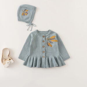 Embroidered Coat Long Sleeve Cardigan Jacket Hat Selection