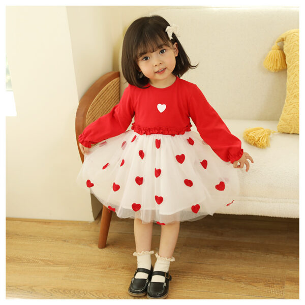 Cute Princess Dress Children's Clothing Puff Mesh Long Sleeve - Image 4