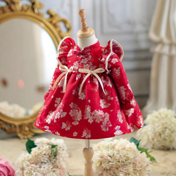 Autumn Children's New Chinese Cheongsam Princess Skirt - Image 6