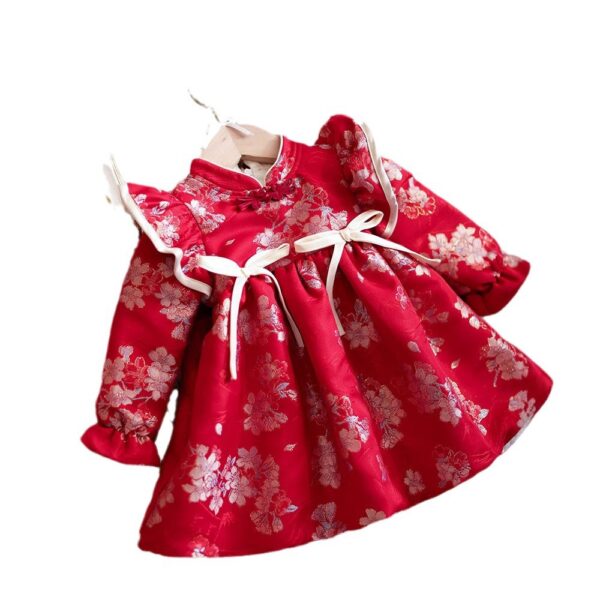 Autumn Children's New Chinese Cheongsam Princess Skirt - Image 4