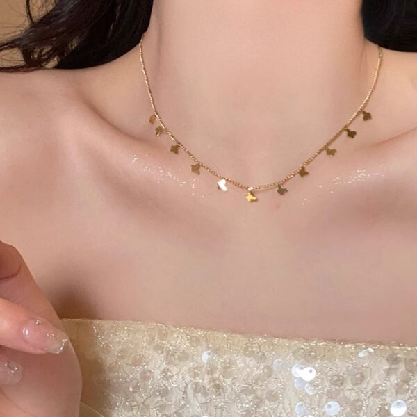Multiple Small Butterfly Necklaces For Women - Image 2